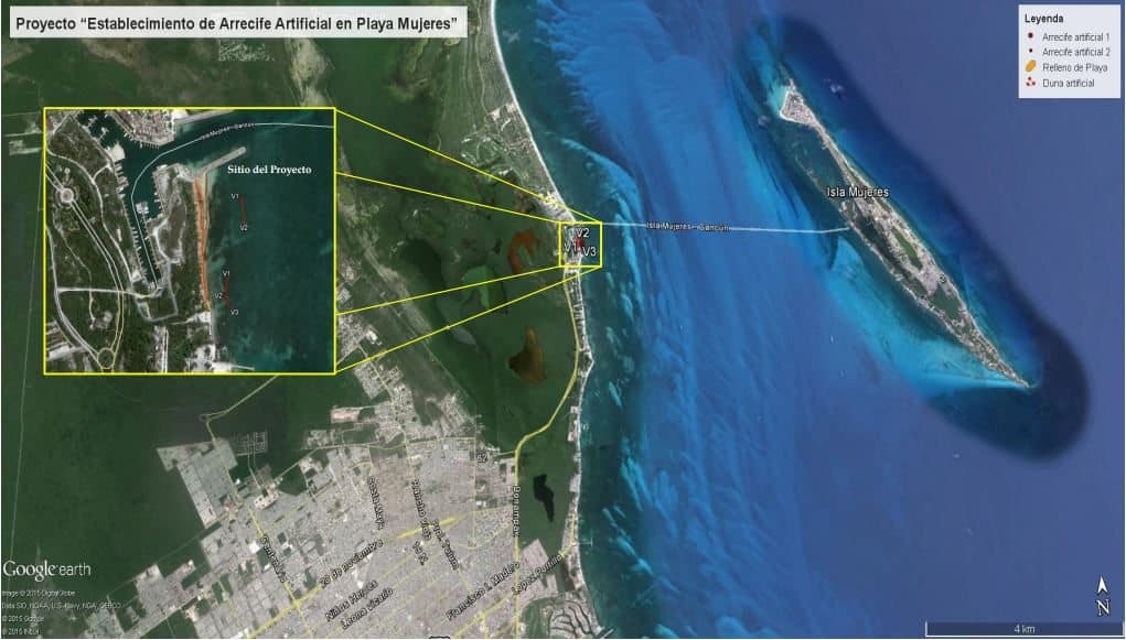 Construirán arrecifes artificiales en Isla Mujeres