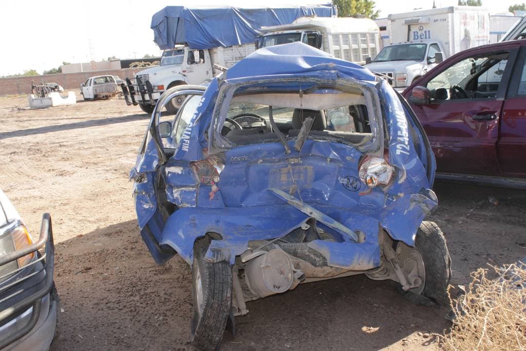 Sale lesionado de un aparatoso choque