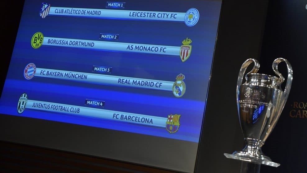 Real Madrid-Bayern y Barcelona-Juventus destacan en cuartos de Liga de Campeones