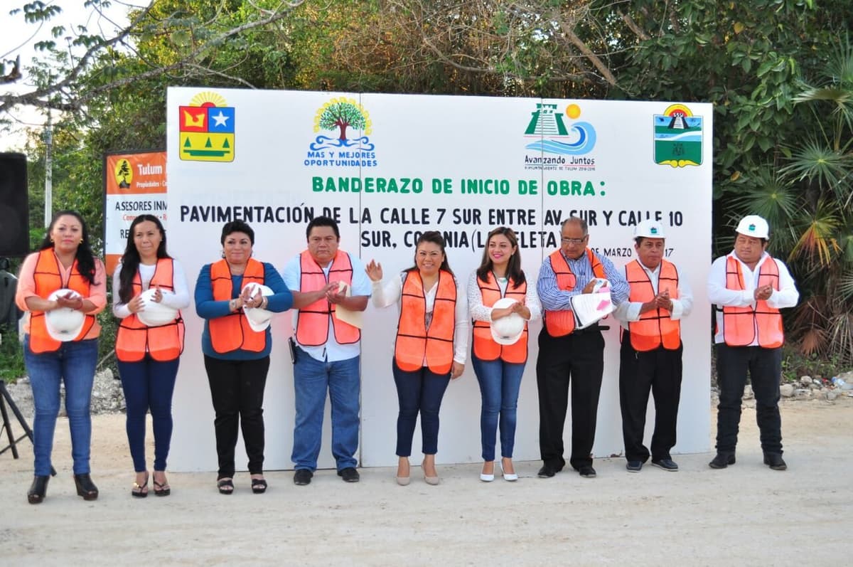 Inicia pavimentación de calles en colonia La Veleta, en Tulum