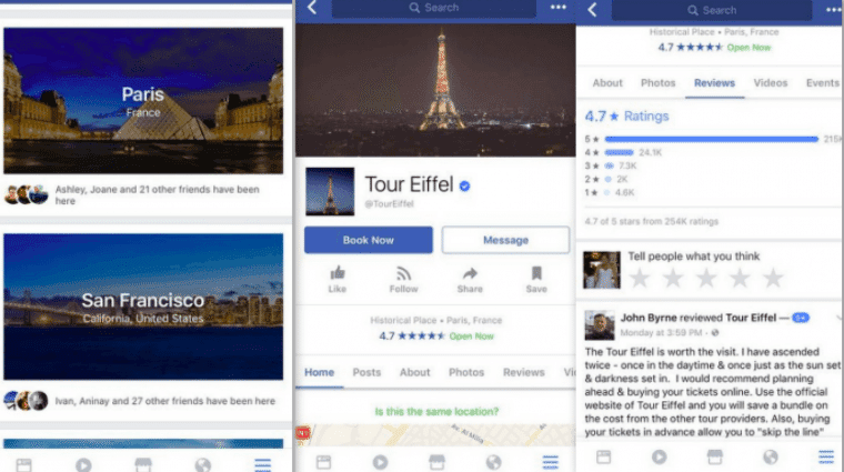 Podrás reservar en hotel o restaurante a través de Facebook