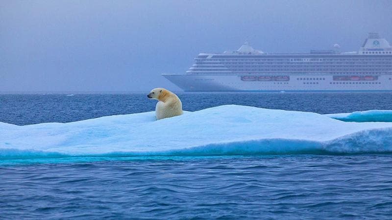 Ruta en crucero al Polo Norte por calentamiento global