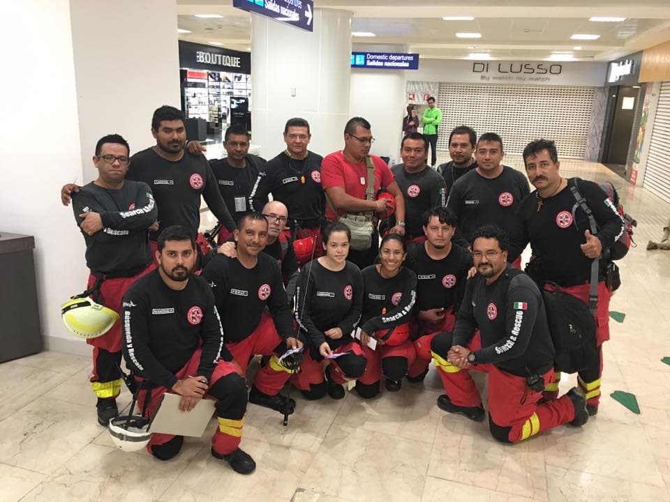 Brigadistas de Cancún llegan a Ciudad de México para salvar vidas