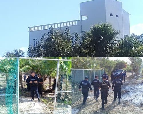 Custodian policías de Isla Mujeres invasión en Isla Blanca