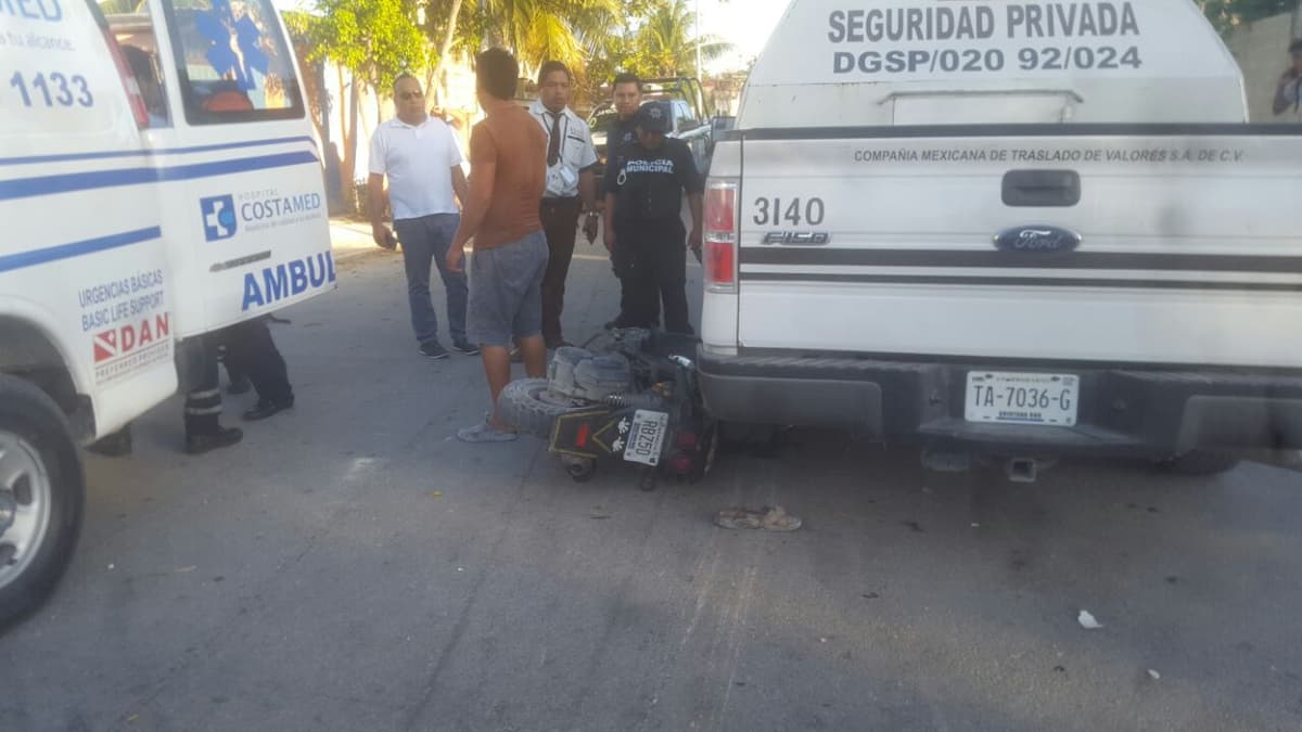 Arrolla camión de Cometra a un motociclista
