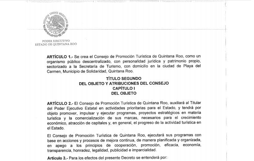 Oficializan el Consejo de Promoción Turística de Quintana Roo