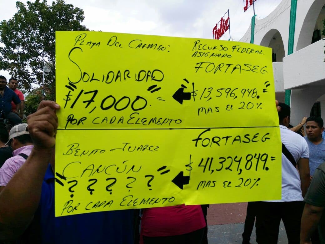 Policías de Cancún, al borde del paro