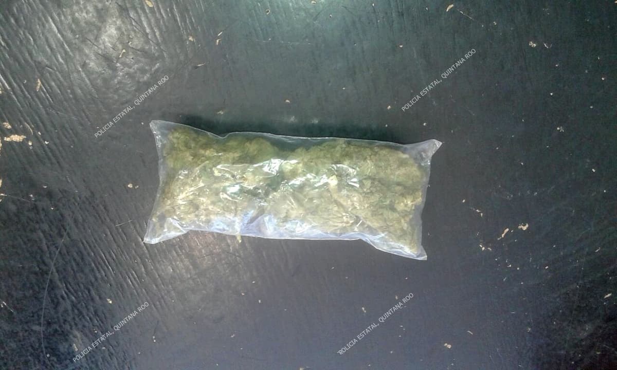 Detienen a un hombre con marihuana en Chetumal