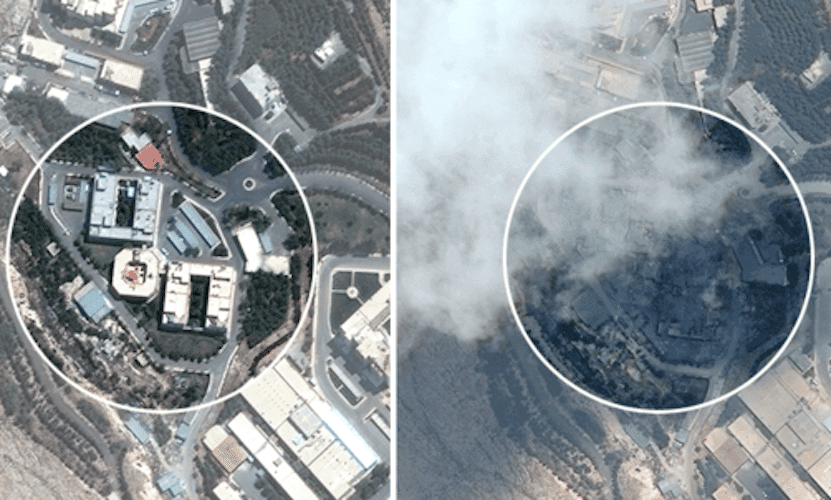 Fotos de los lugares bombardeados en Siria antes y después del ataque de Estados Unidos, Reino Unido y Francia.