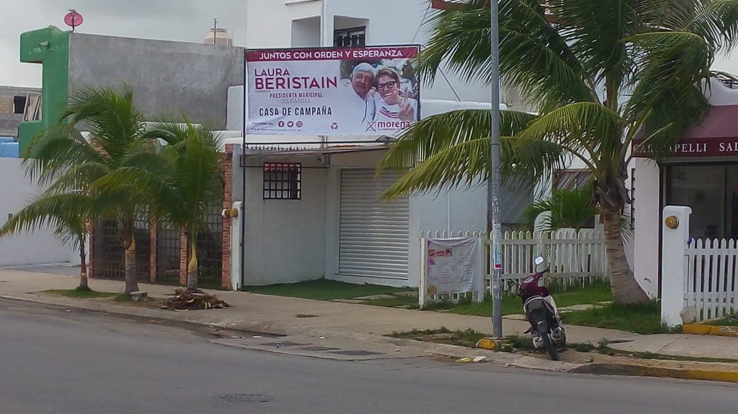 Cerrada al pueblo la "casa de campaña" de Laura Beristain