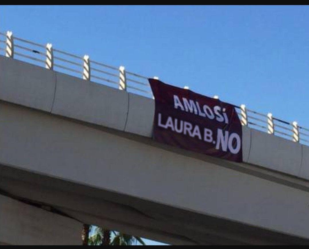 Manta muestra el rechazo total de la ciudadanía hacia Laura Beristain
