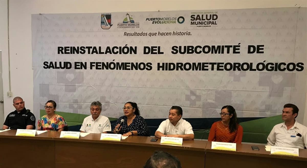 Reinstalan Subcomité de Salud en Fenómenos Hidrometeorológicos en Puerto Morelos