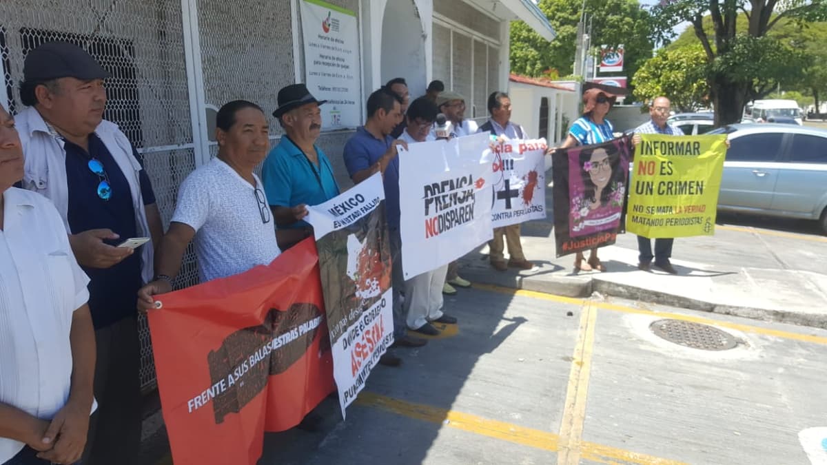 Reporteros de Chetumal exigen justicia por periodista asesinado