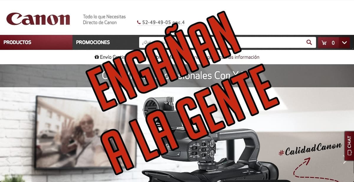 Tienda en línea de Canon México engaña a clientes