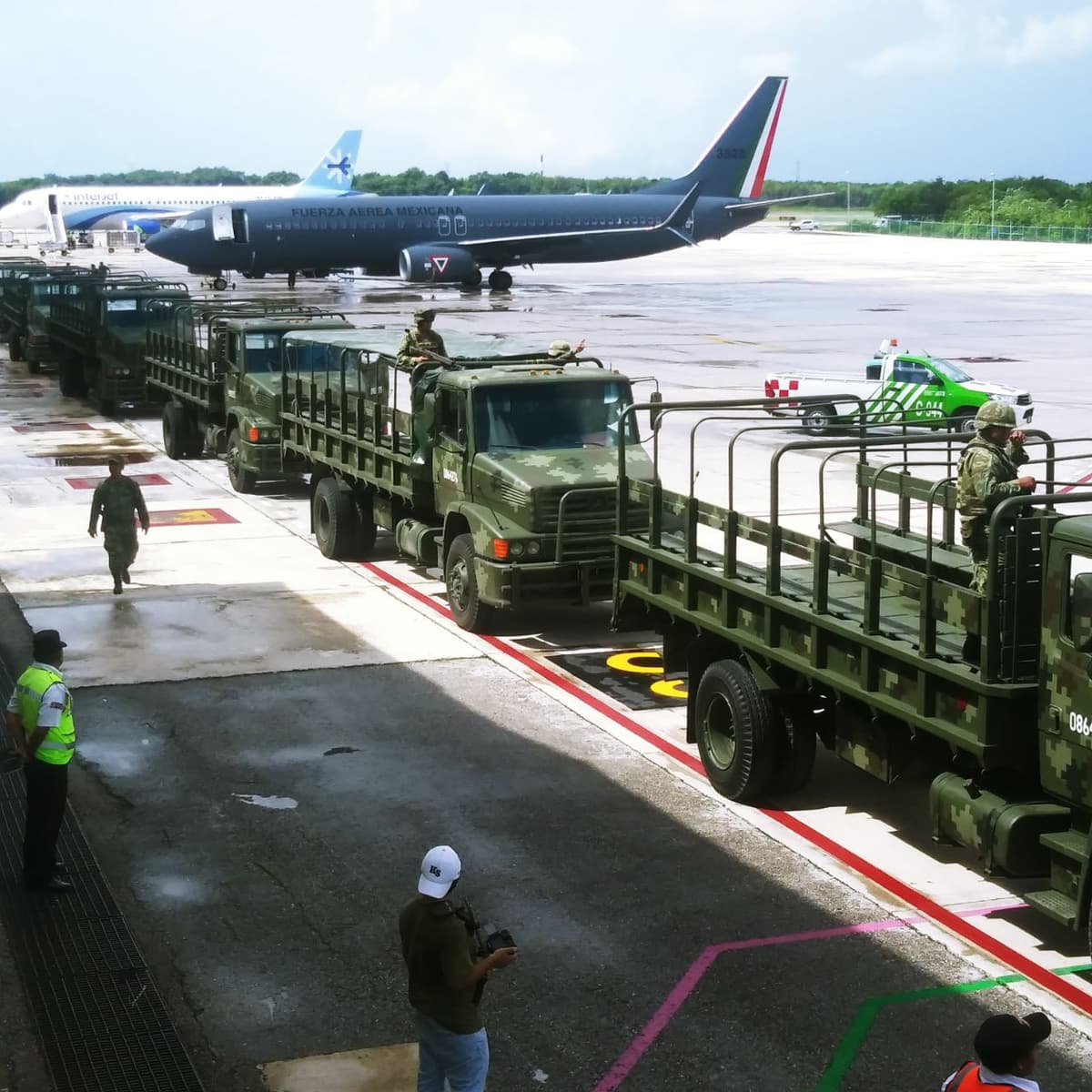Llegan tropas militares a Cancún