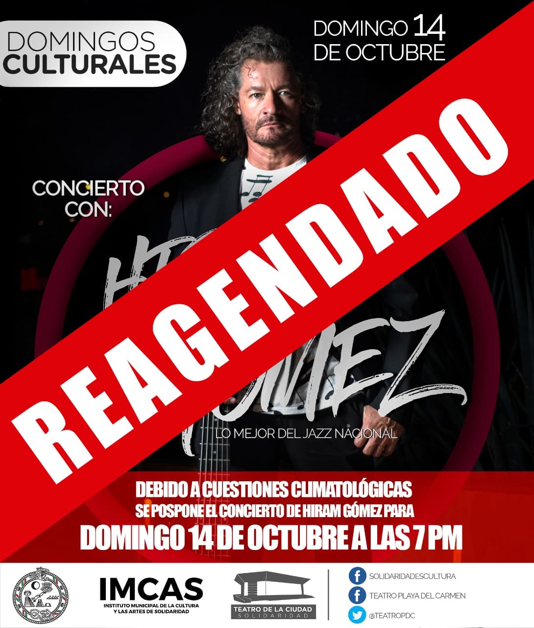 Posponen por Tormenta Tropical "Michael" el concierto de Hiram Gómez