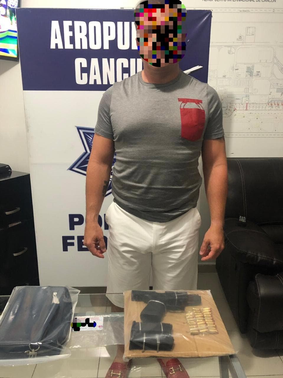 Detienen a hombre con arma de fuego en el aeropuerto