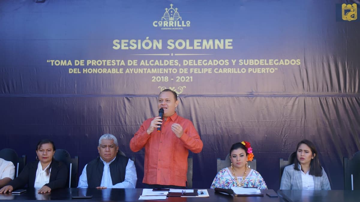 Rinden protesta nuevos alcaldes, delegados y subdelegados de Carrillo Puerto