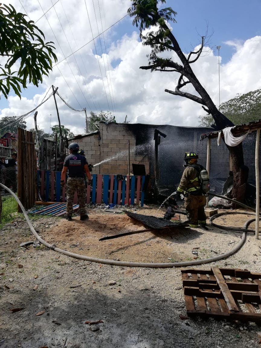 Se quema choza en invasión de Las Torres en Solidaridad