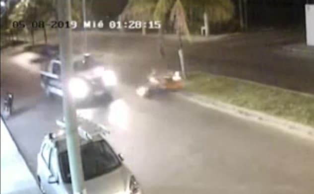 Patrulla de Cozumel embistió moto y mató al conductor
