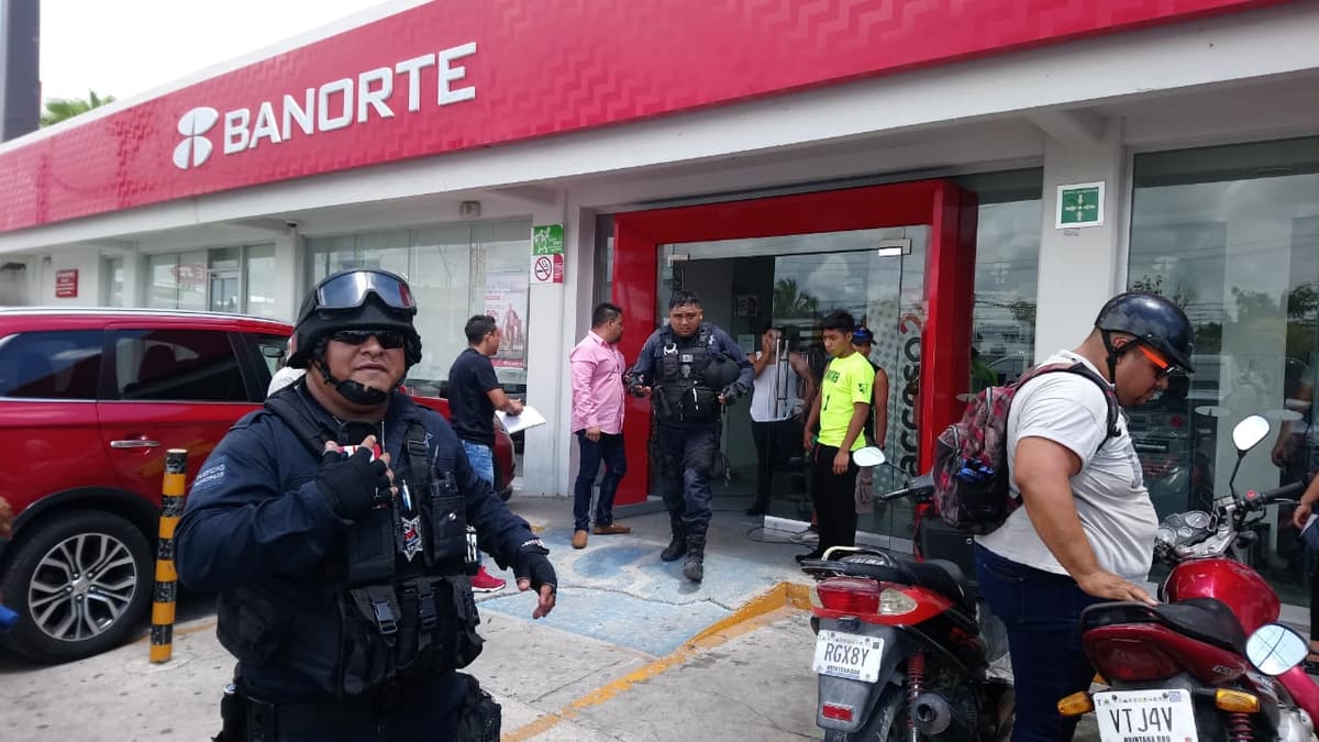 Roban el Banorte de la Región 92 en Cancún