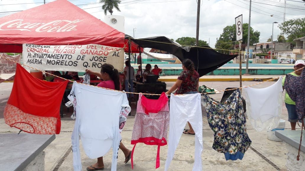 Alcaldesa Sofia Alcocer hace hasta lo imposible para no pagar a trabajadores mayas