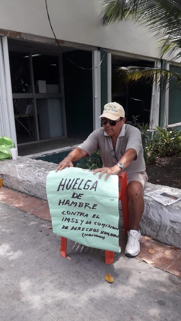 Ex funcionario cozumeleño, en huelga de hambre por negligencia médica