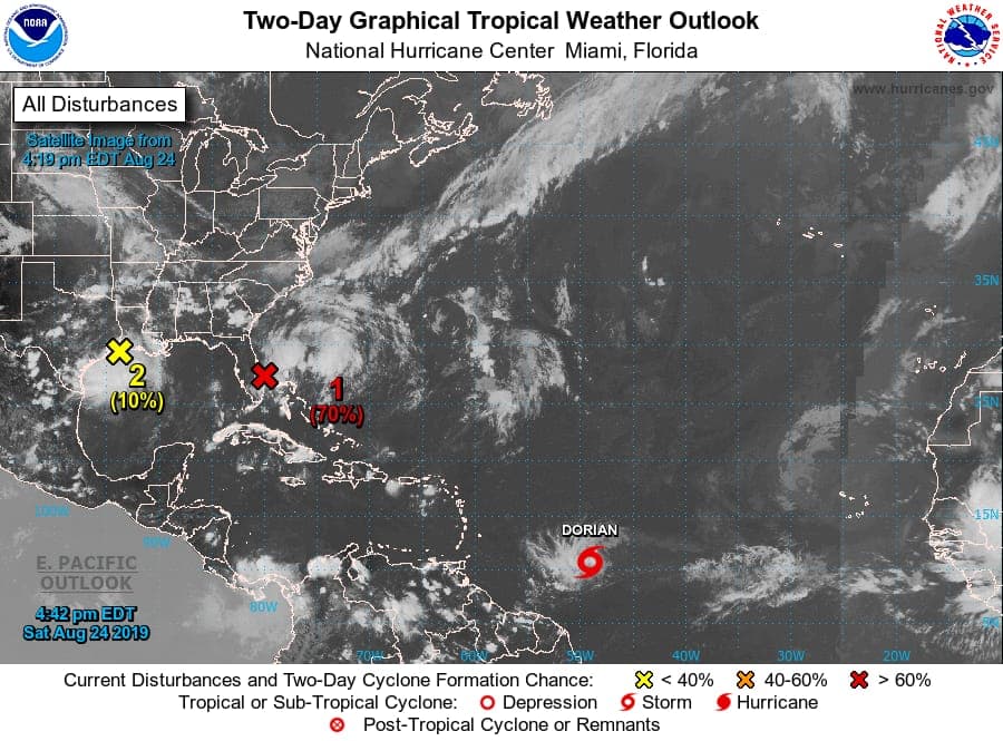 Surge la tormenta tropical “Dorian”