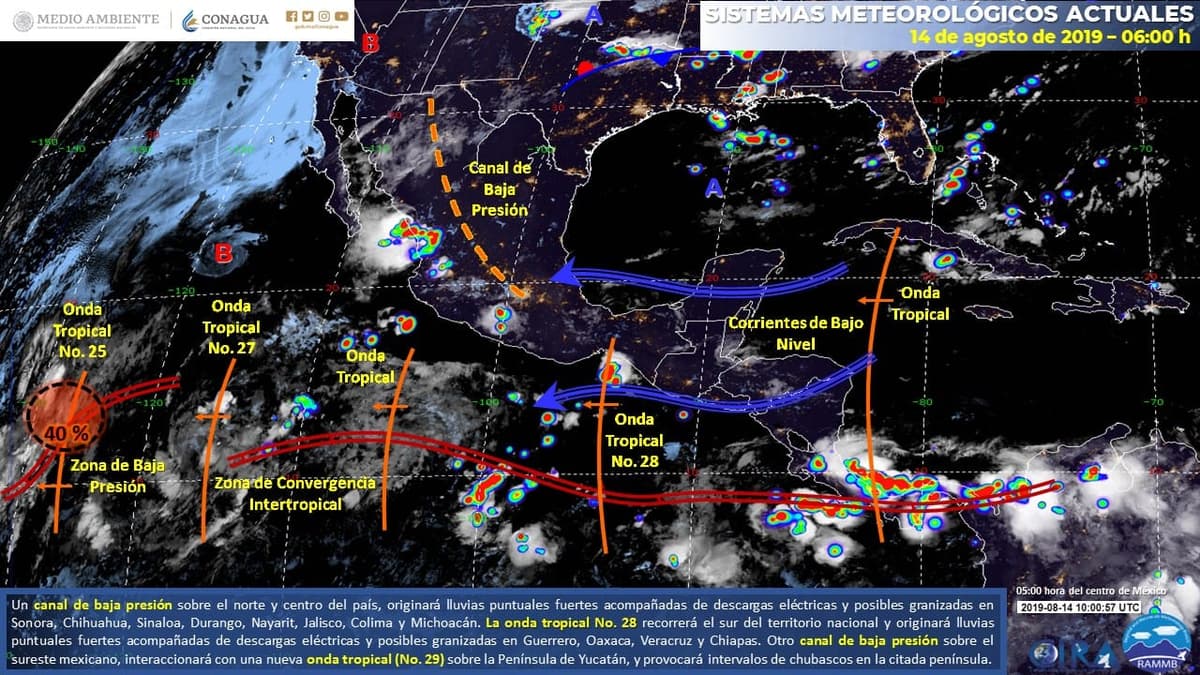 Clima: Onda tropical 29 ingresará por la tarde a Quintana Roo
