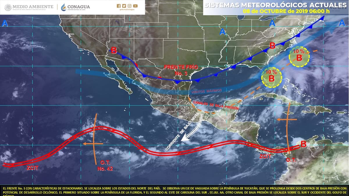 Clima: Bajará la temperatura y seguirán las lluvias para Quintana Roo