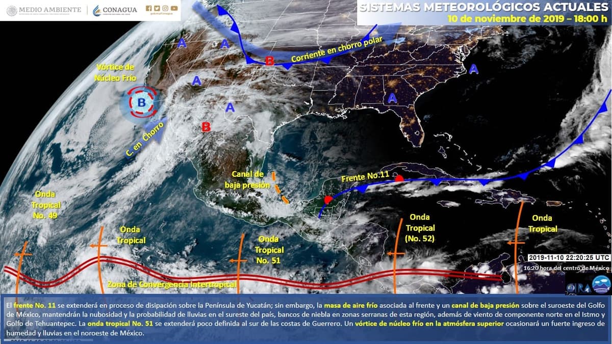 Clima: Lunes lluvioso para Quintana Roo