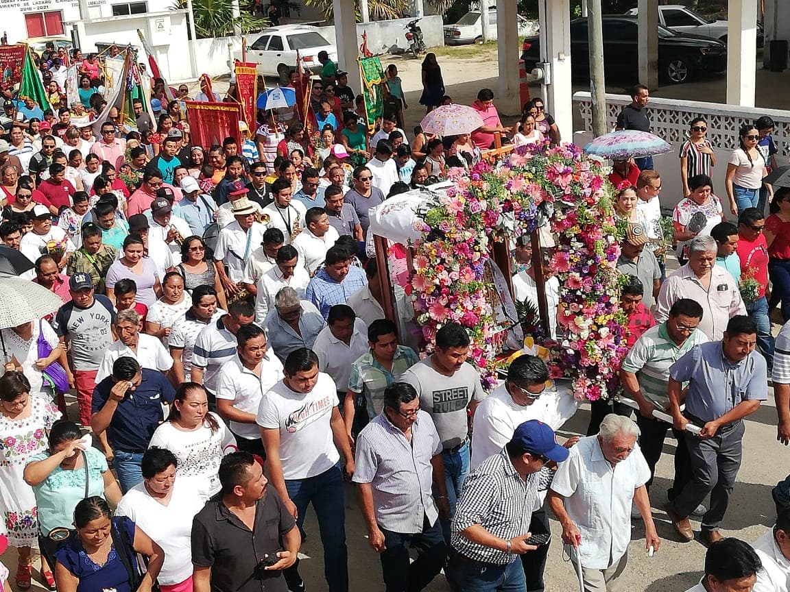 Devoción y fe en procesión de la virgen de Kantunilkín