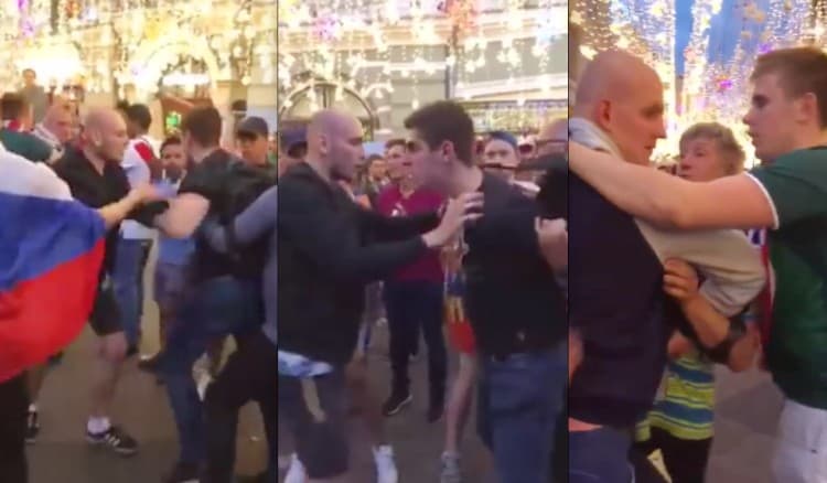 Mexicano intenta detener una pelea en Rusia al grito de “tranquilovsky”