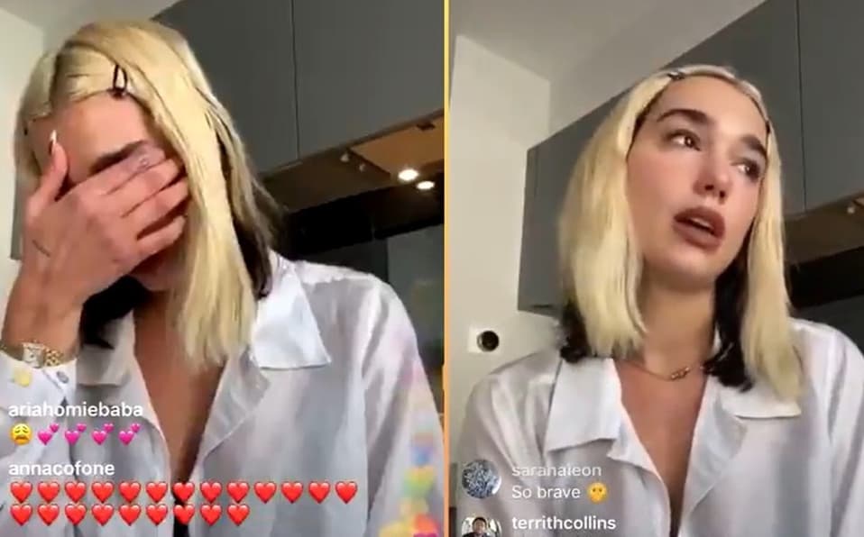 Dua Lipa rompe en llanto tras filtración de su nuevo disco