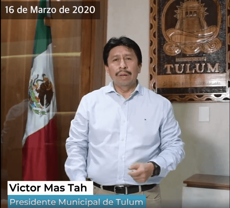 En maya y español, Víctor Mas Tah hace un llamado a los tulumnenses ante el coronavirus