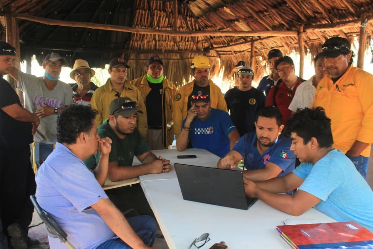 Sin sofocar todavía, devastador incendio en el sitio de Ichkabal