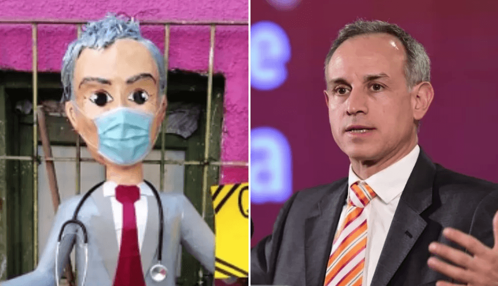 Fotos: ¡Lanzan piñata de Hugo López-Gatell contra el coronavirus!