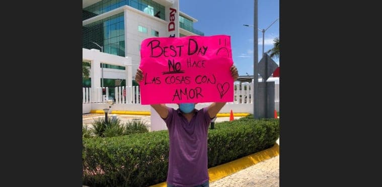 Protestan en Best Day por despidos injustificados y liquidaciones al 25%