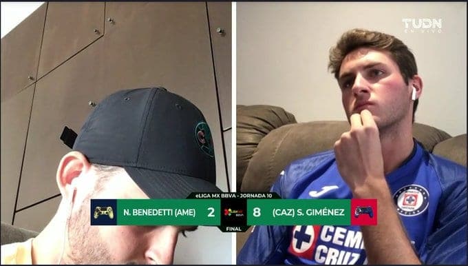 Golean a Nicolás Benedetti en el clásico joven de la e-Liga MX