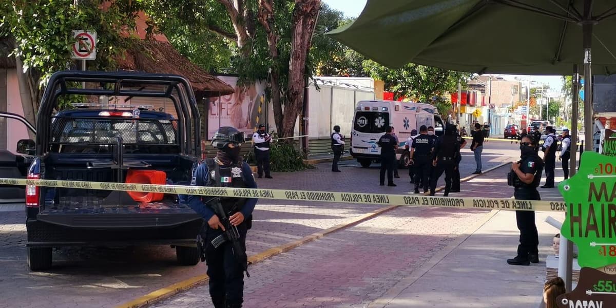 Hieren a mujer de bala en el centro de Playa del Carmen