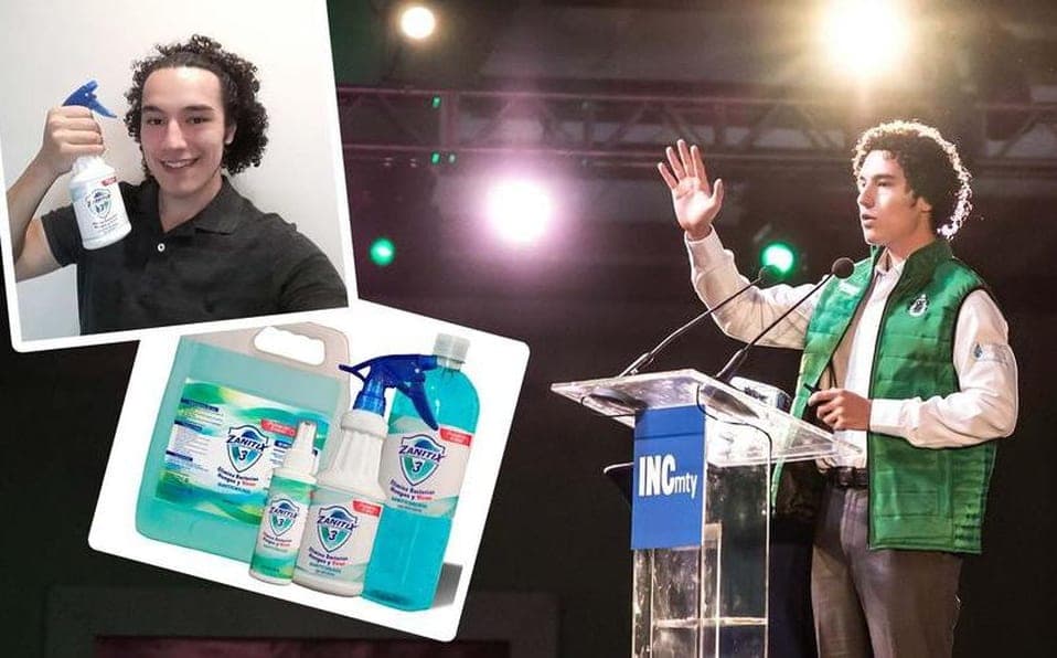 Joven mexicano crea sanitizante que combate al Covid-19 y dura hasta 8 horas