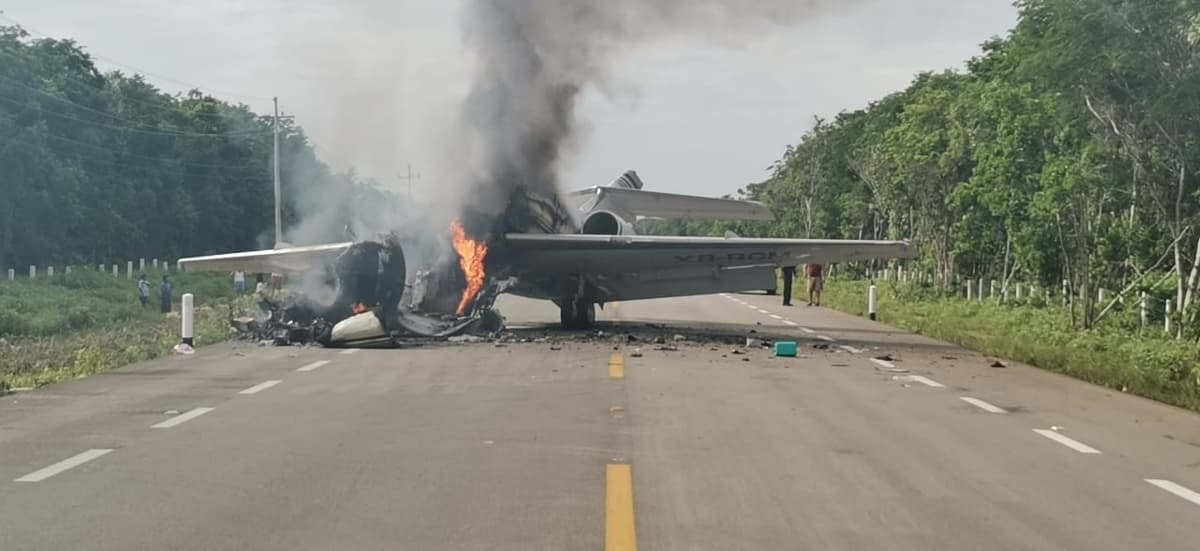 Tras balacera, asegura ejército jet cargado de droga, en Felipe Carrillo Puerto