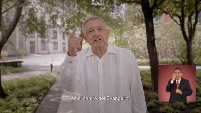 AMLO cita al papa Francisco en spot y el INE lo veta