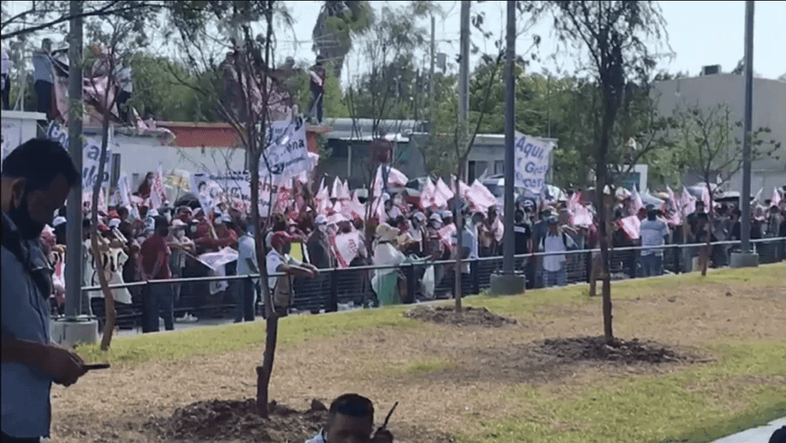 'Este evento no debió hacerse' dice AMLO en evento abarrotado en Tamaulipas