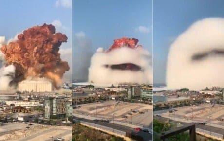 ‘Hongo’ formado por explosión en Beirut recuerda tragedia en Hiroshima