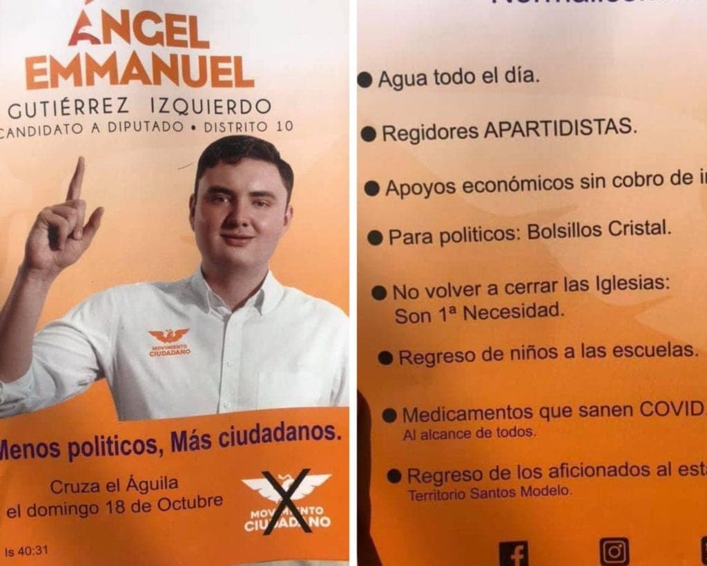 Candidato a diputado promete medicamentos contra el Covid-19 que todavía no existen