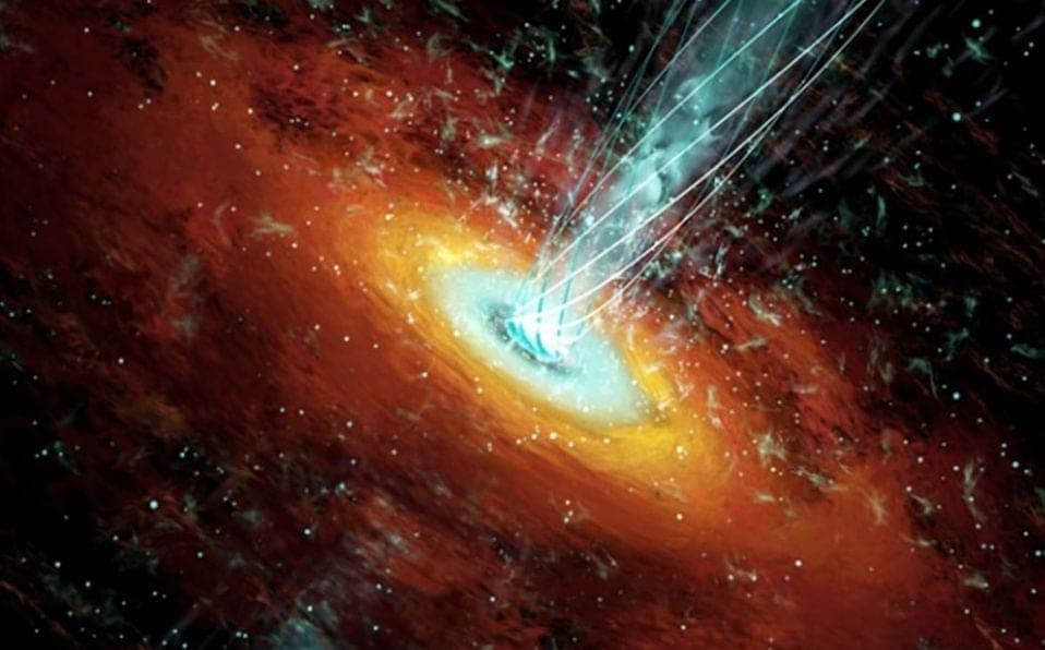 Científicos hallan una rara Galaxia que apunta a la Tierra y emite rayos gamma