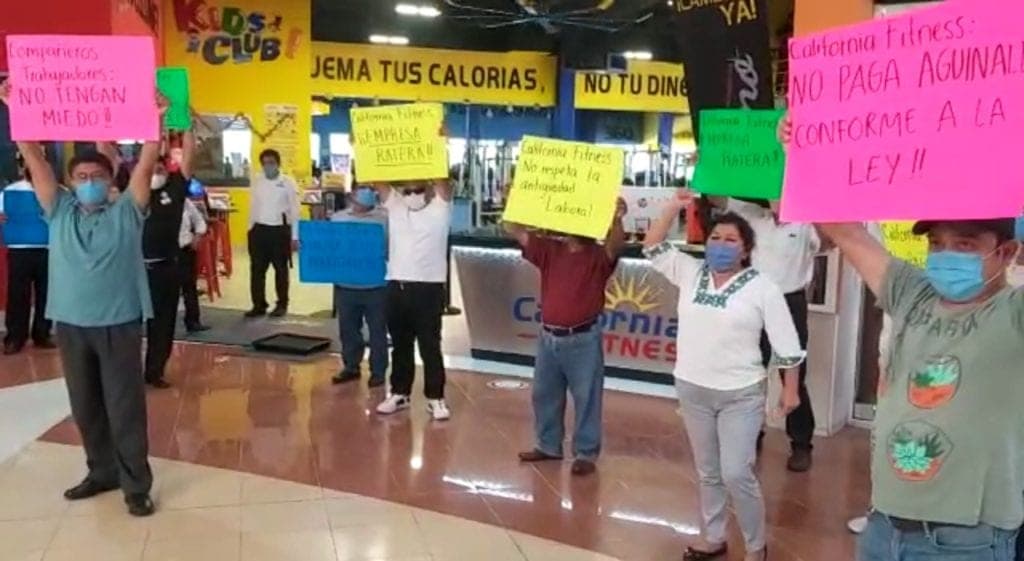 California Fitness de Playa del Carmen no quiere pagar aguinaldos