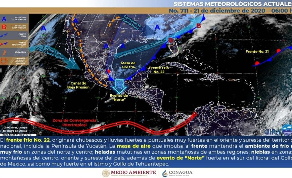 Clima: Habrá descenso en la temperatura por cruce de Frente Frío 22