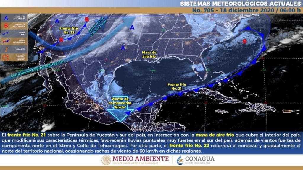 Clima: Descenderán temperaturas en Quintana Roo por Frente Frío 21